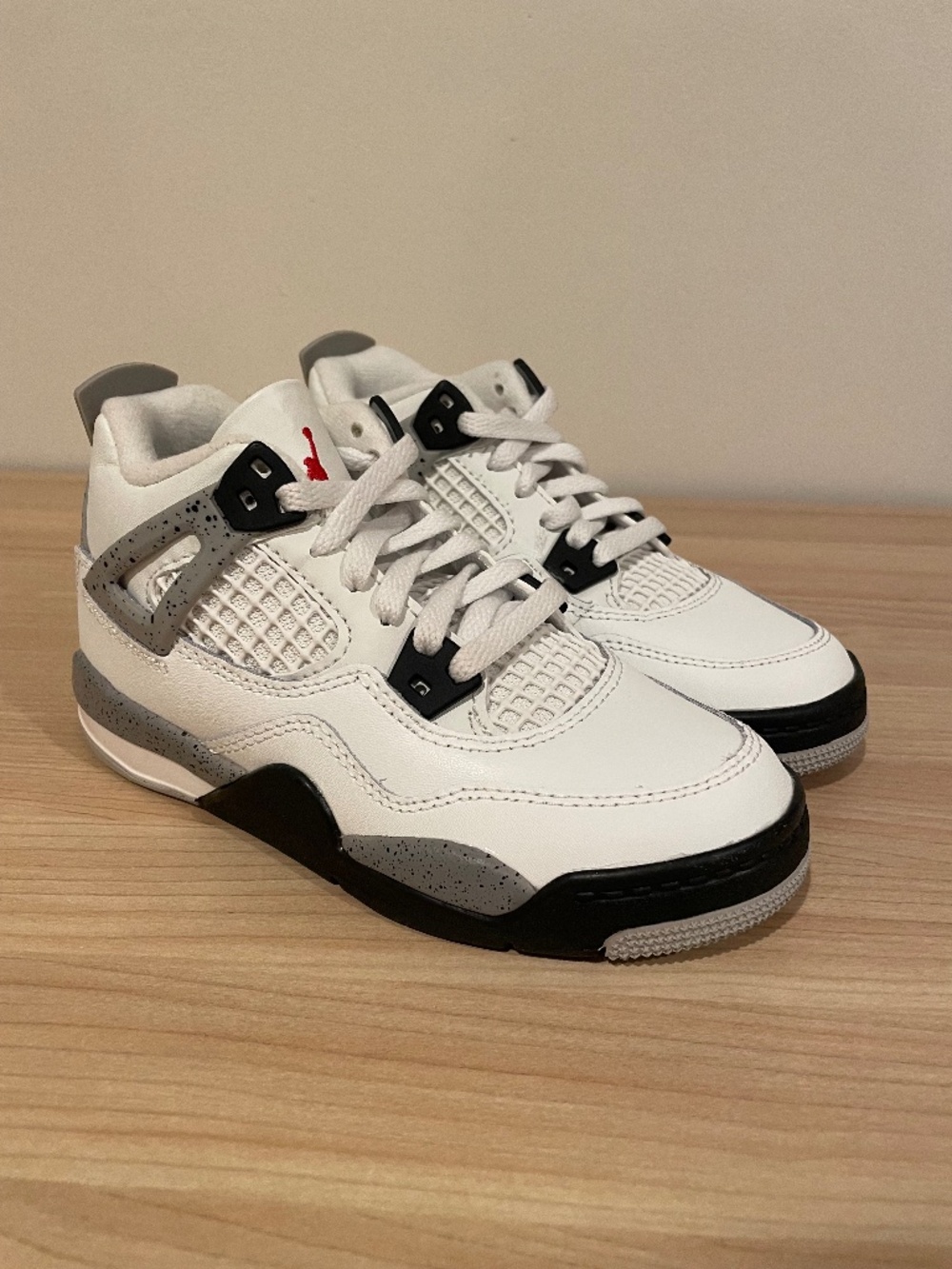 Jordan 4 Retro “White Cement” Preschool Kids’ Shoes - size 12C